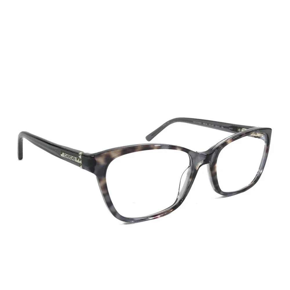 Bebe Eyeglasses Frames BB5126 001 JET Brown Grey Brown Tortoise 53-17-135